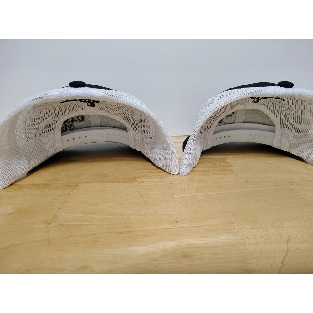 Richardson 112 The Big Show 6 Panel Lot Of 2 Snapback Mesh Hat Black White NEW - Picture 5 of 6